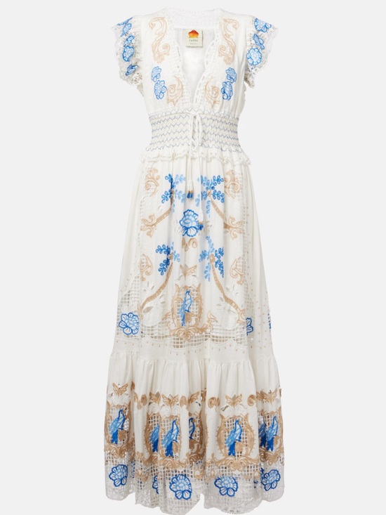 FARM Rio Dresses & Skirts - FARM Rio Romantic Richelieu Maxi Dress-NWT